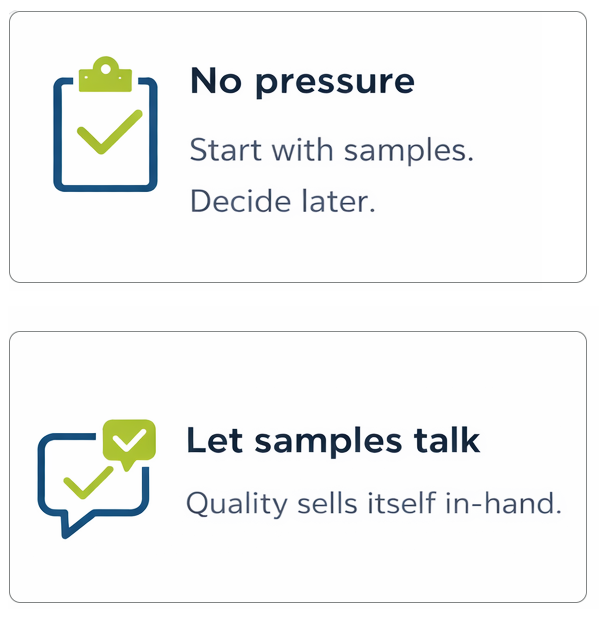 No pressure and Start small tiles