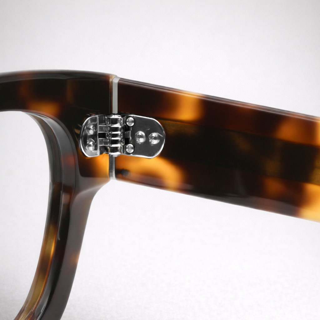 Close up of riveted hinge detail