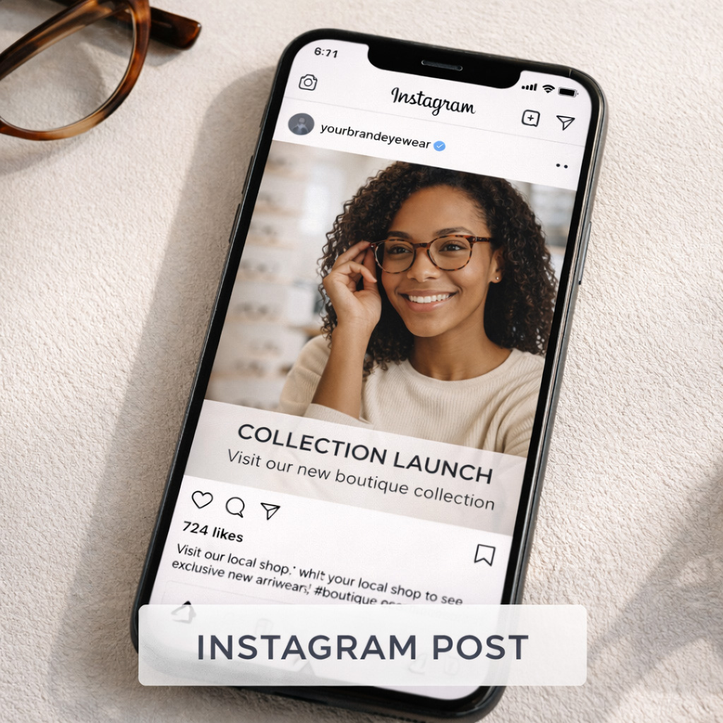 Instagram post featuring private label frames