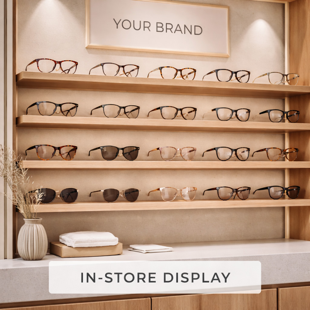 In-store private label display and merchandising