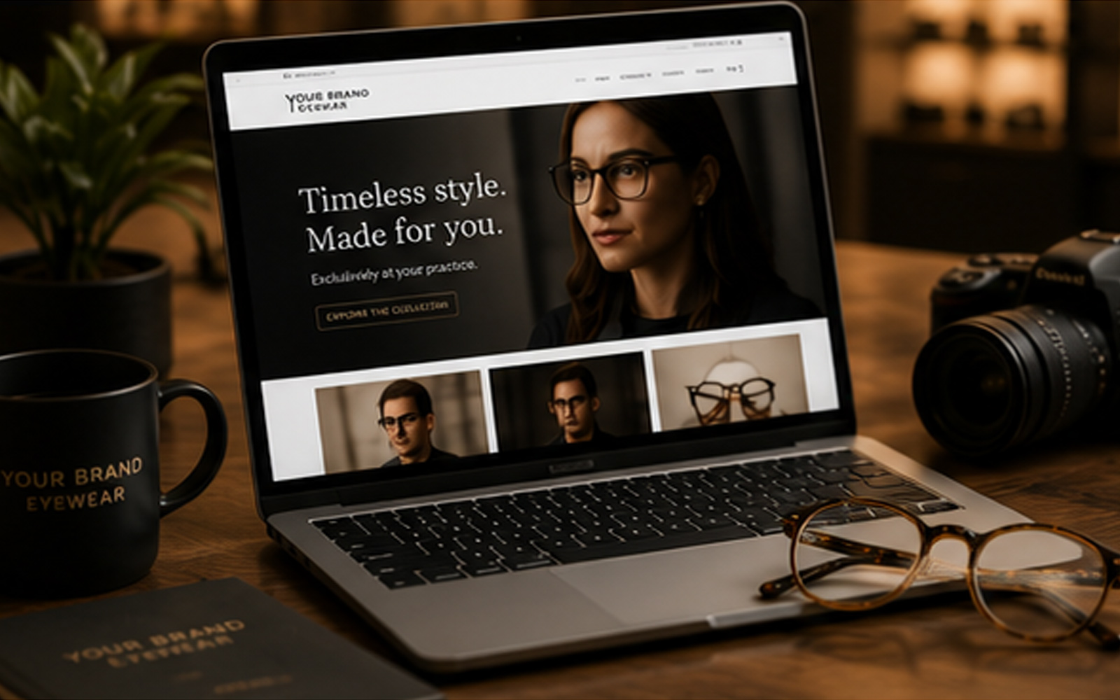 Professional eyewear marketing images