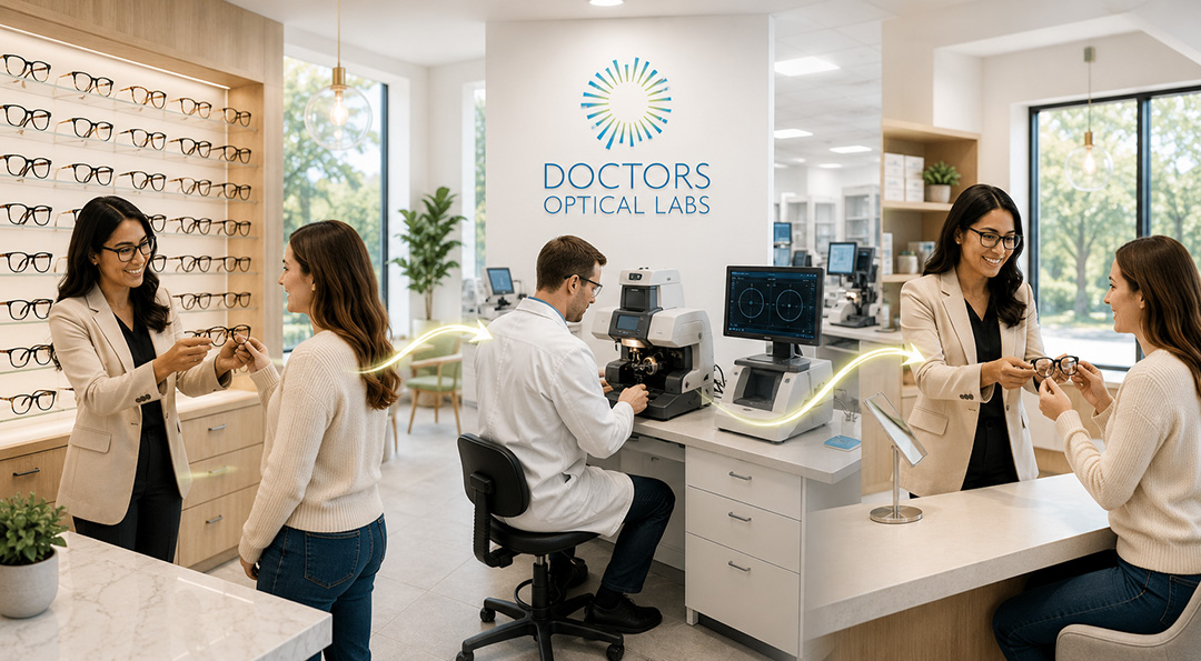 BoardReady connects frame selection, Doctors Optical Labs fulfillment, and final dispensing
