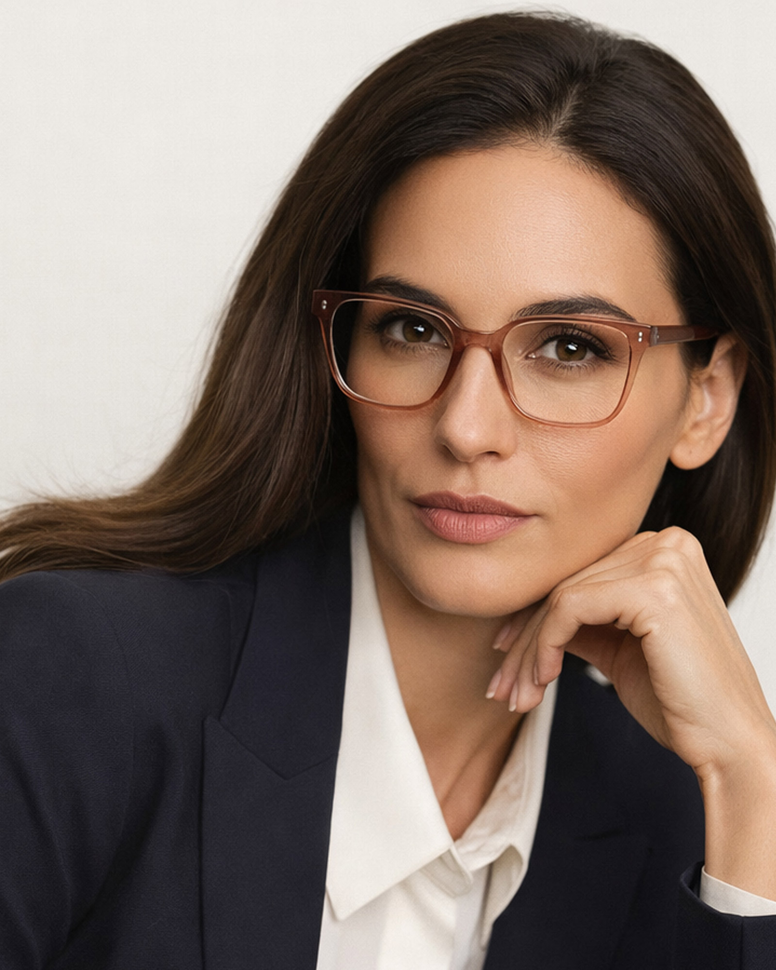Female professional wearing eyewear
