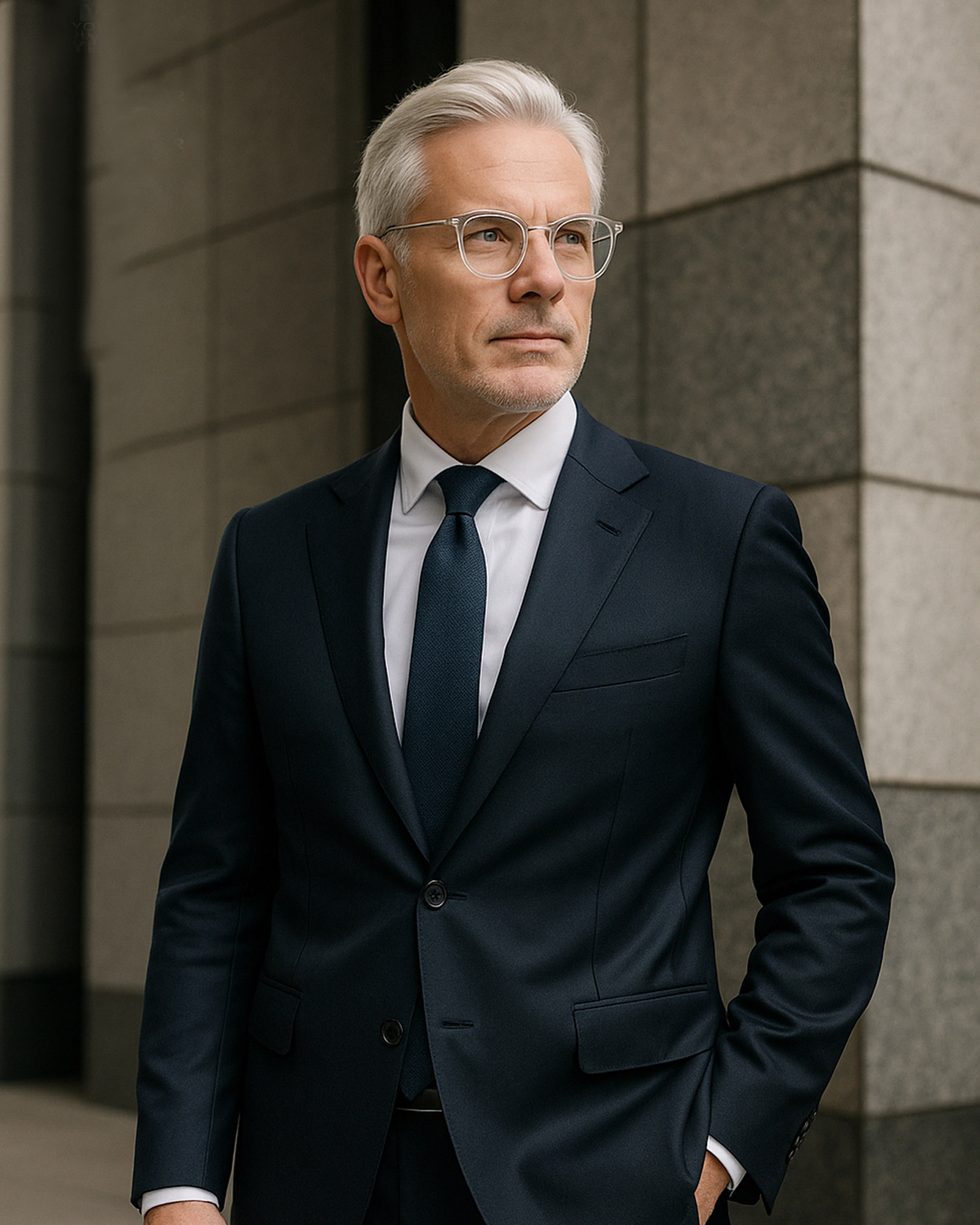 Male professional wearing eyewear