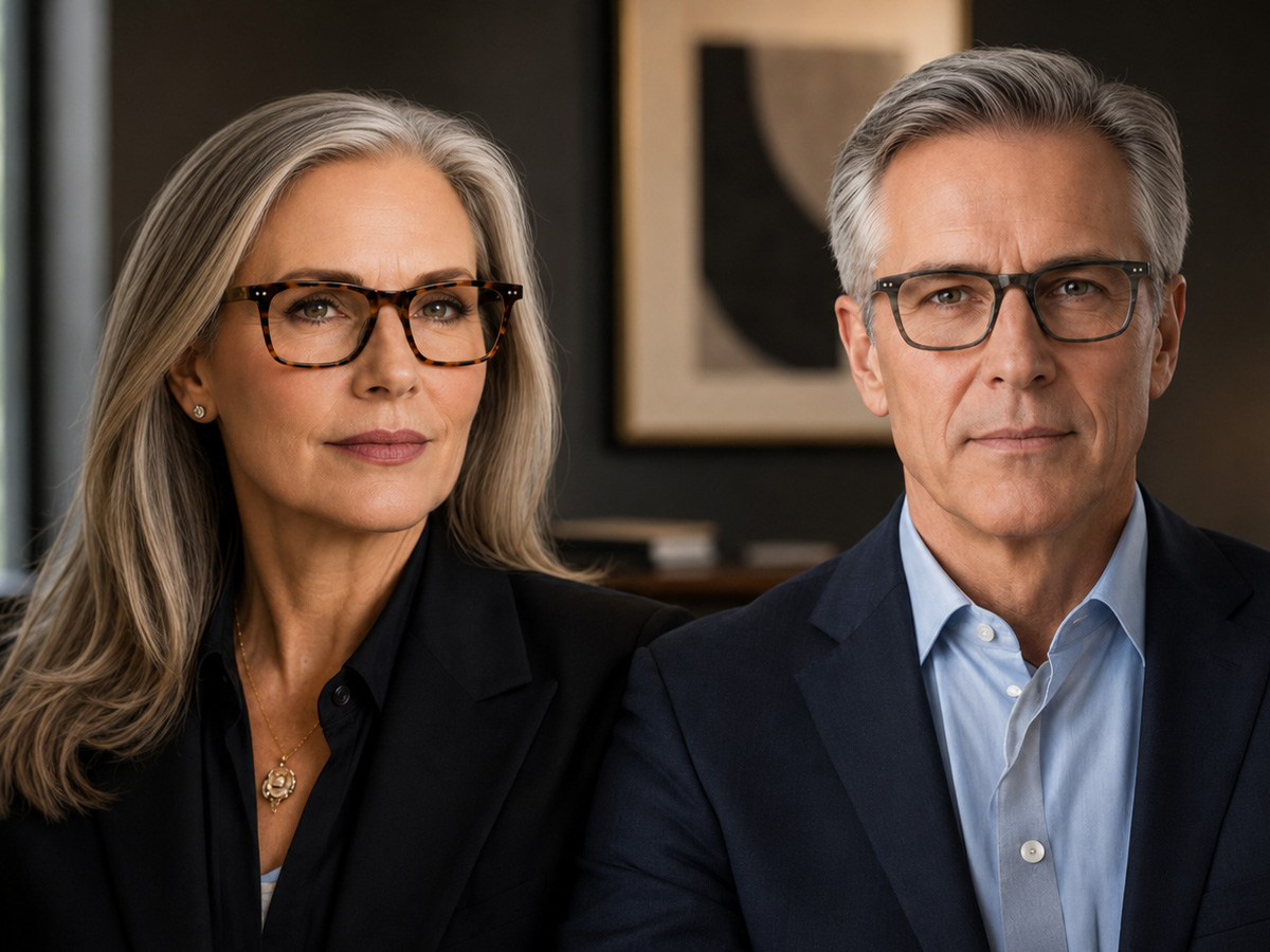 male and female models wearing Your Brand Eyewear Style 362
