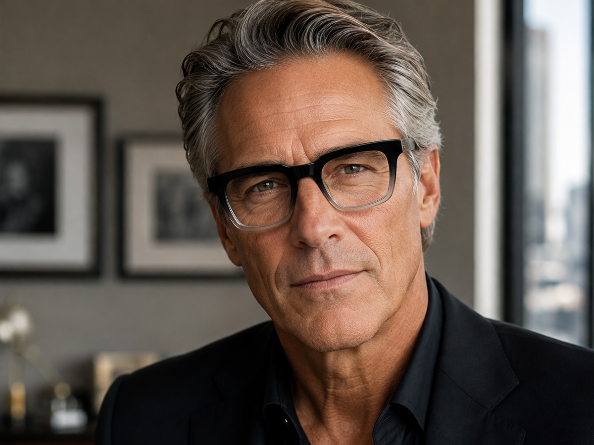 male model wearing Your Brand Eyewear Style 369