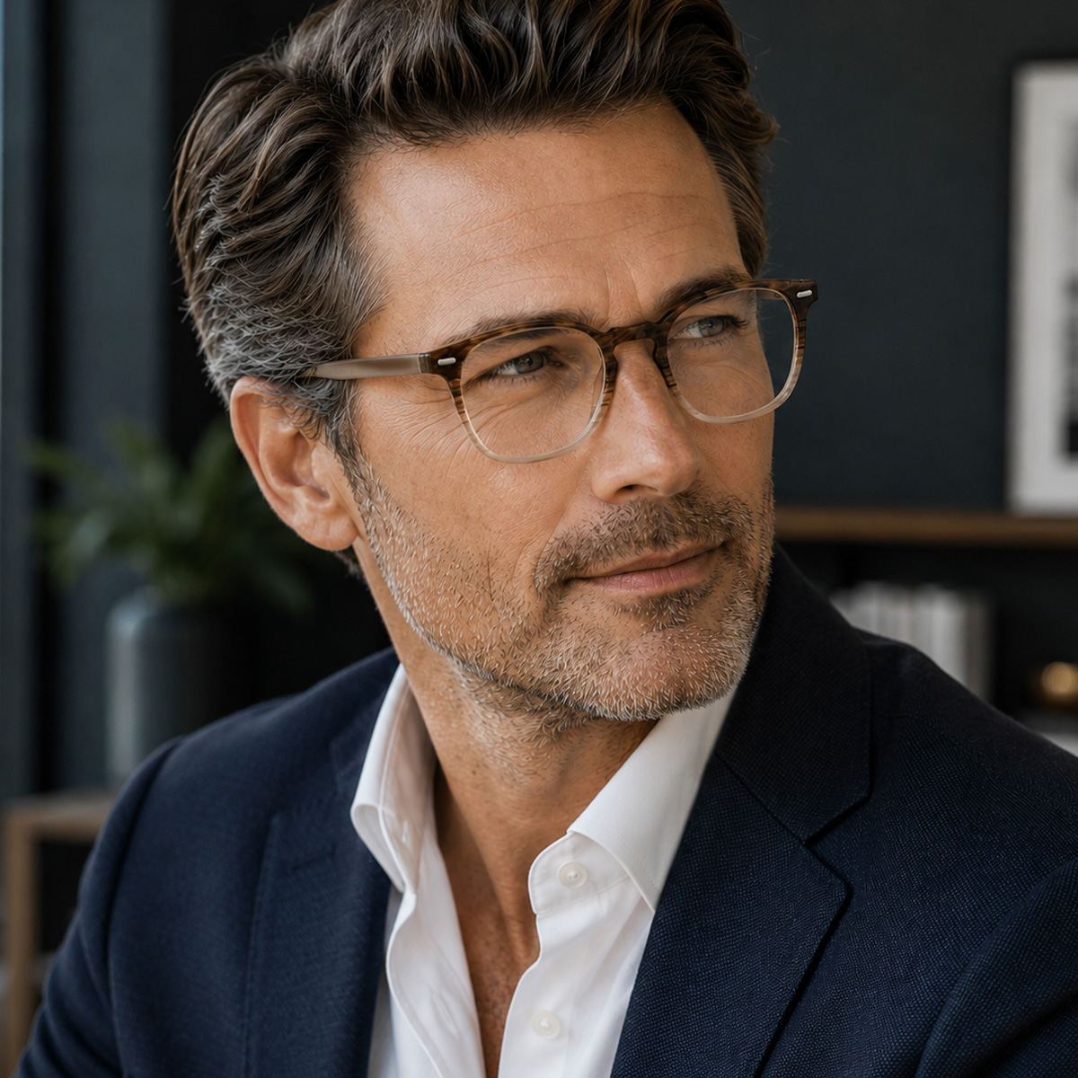 male model wearing Your Brand Eyewear Style 417