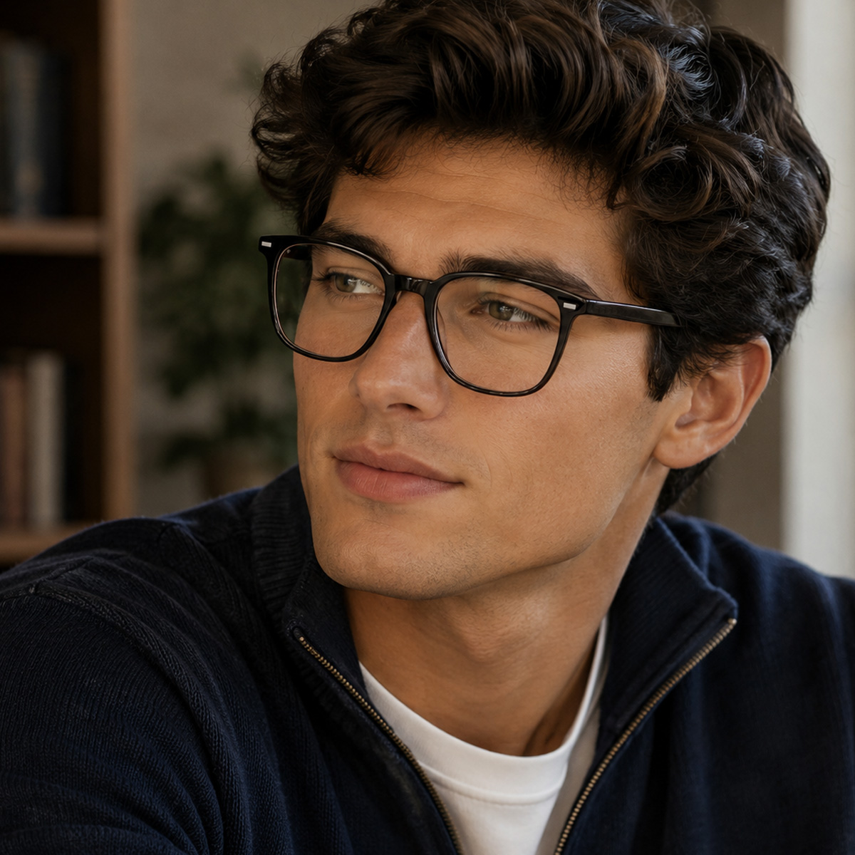 male model wearing Your Brand Eyewear Style 418