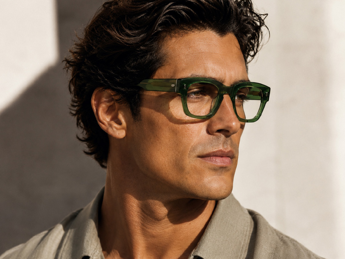 Male model wearing Your Brand Eyewear Style 522