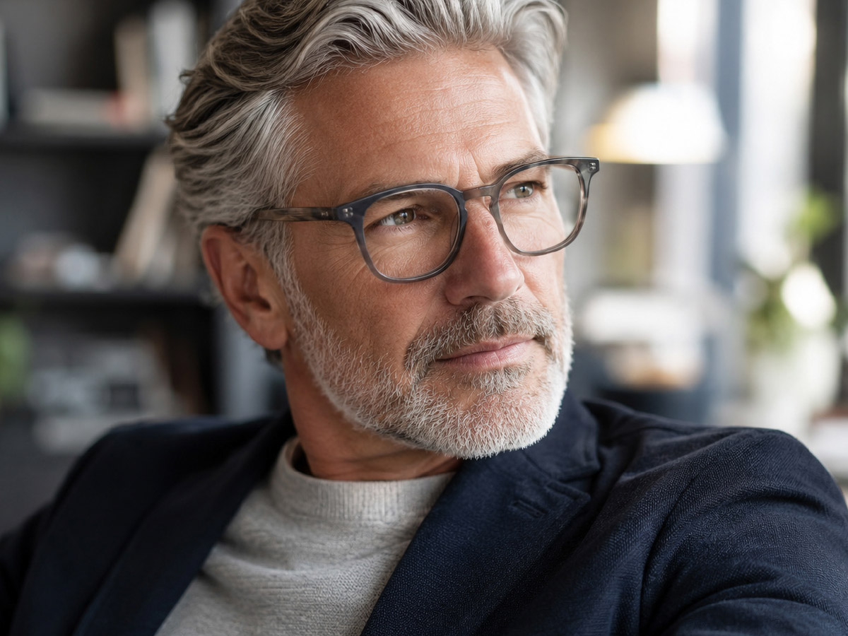 Male model wearing Your Brand Eyewear Style 525