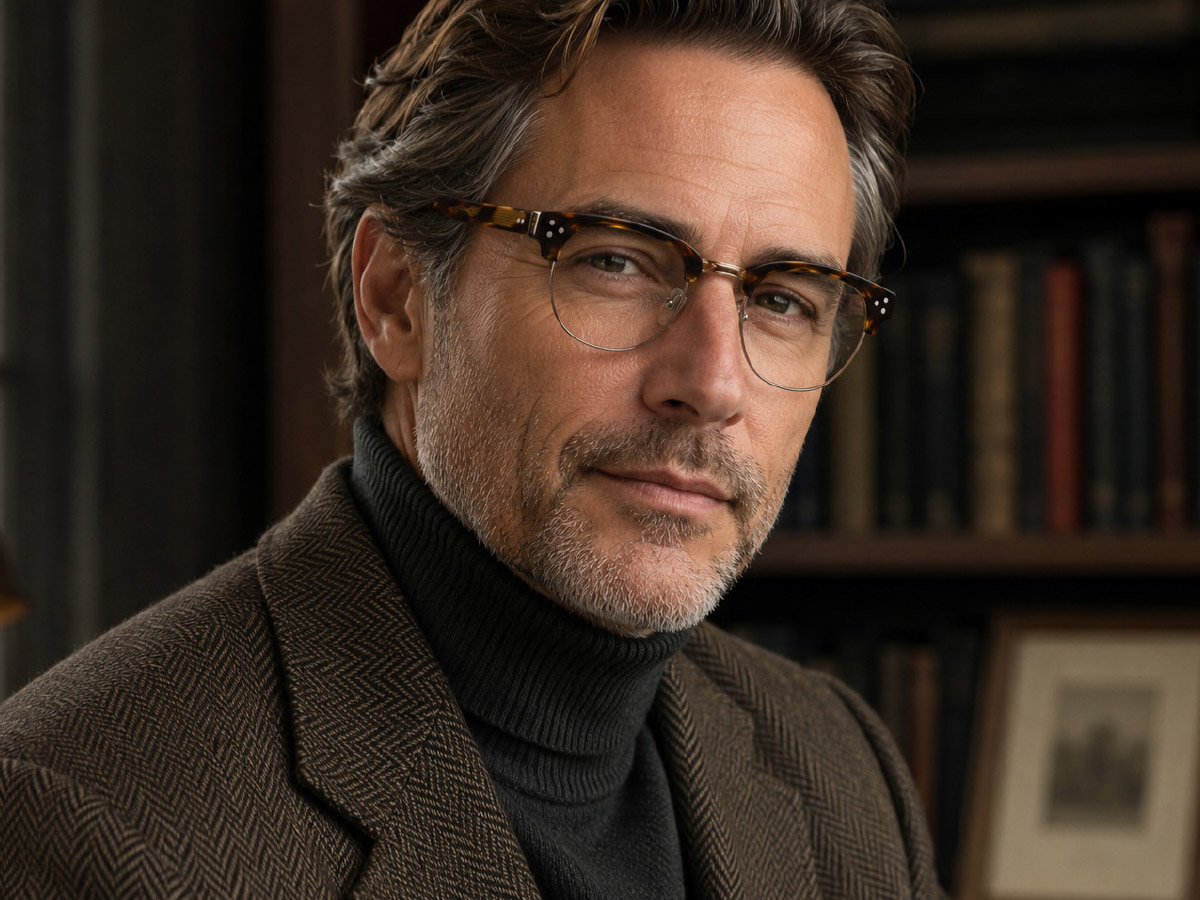 Male model wearing Your Brand Eyewear Style 527