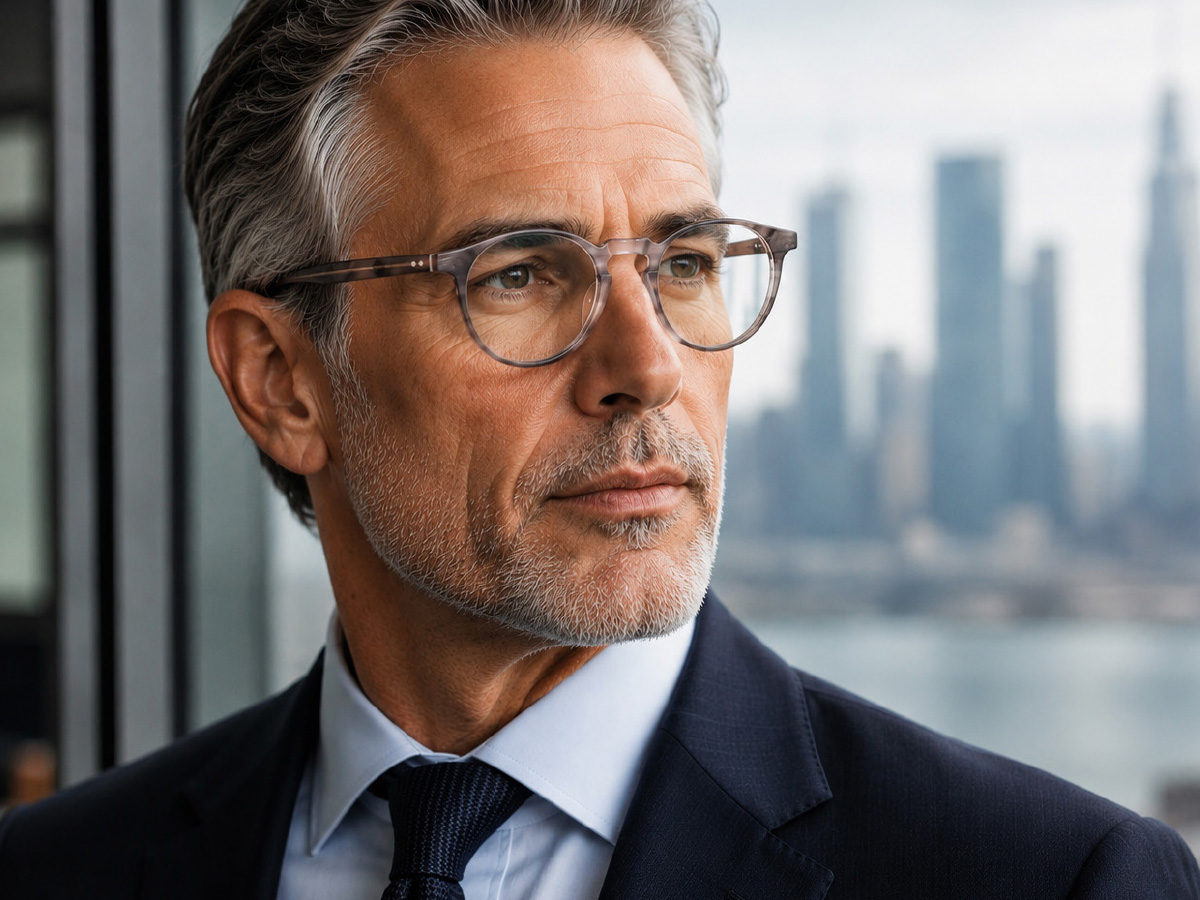 Male model wearing Your Brand Eyewear Style 530