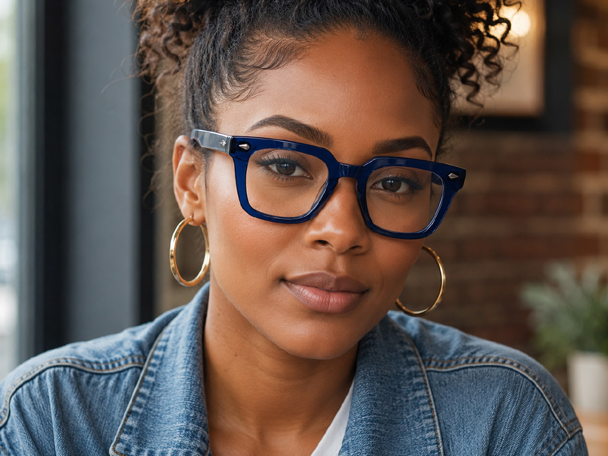 Female model wearing Your Brand Eyewear Style 531