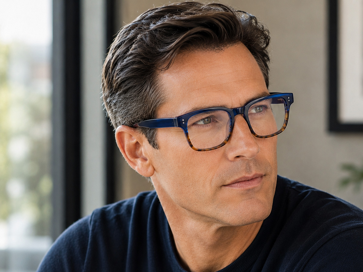 Male model wearing Your Brand Eyewear Style 532