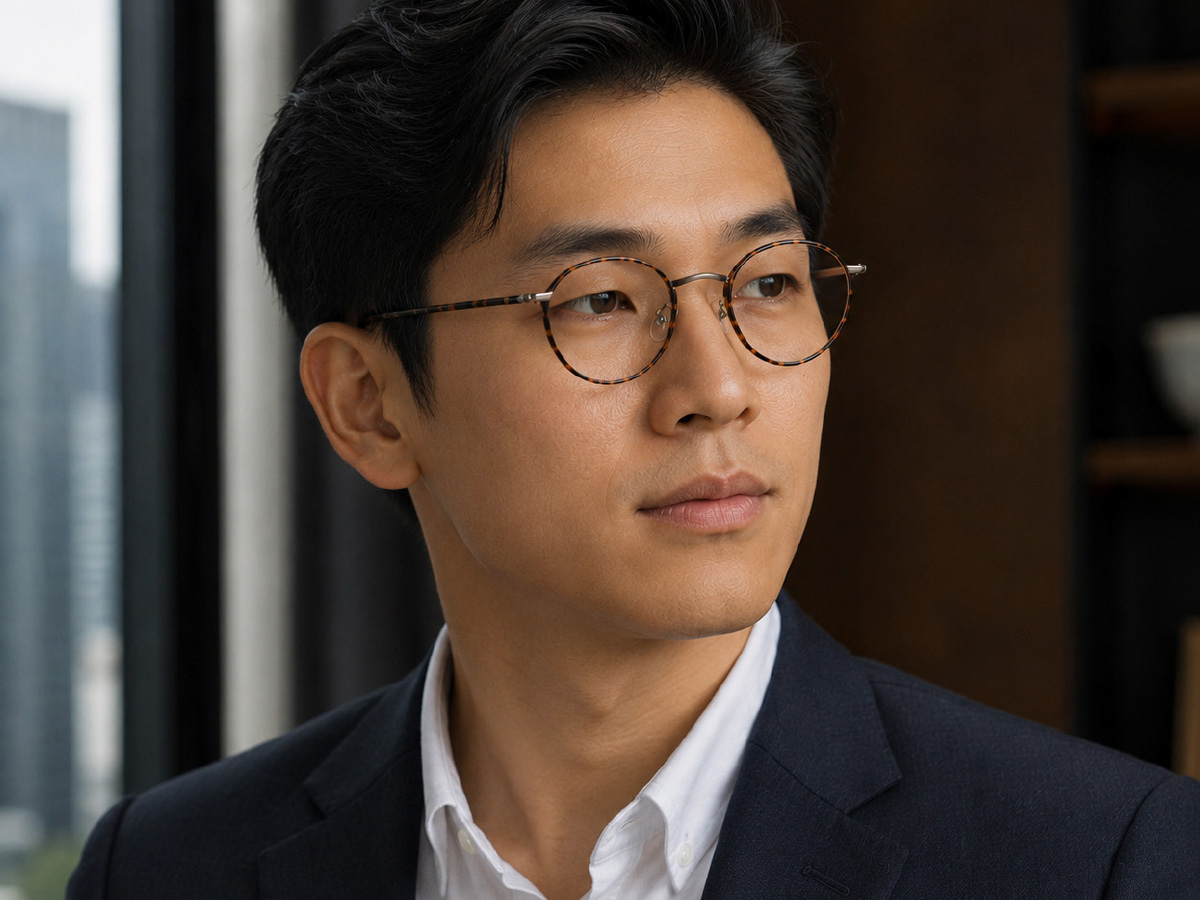 Male model wearing Your Brand Eyewear Style 535