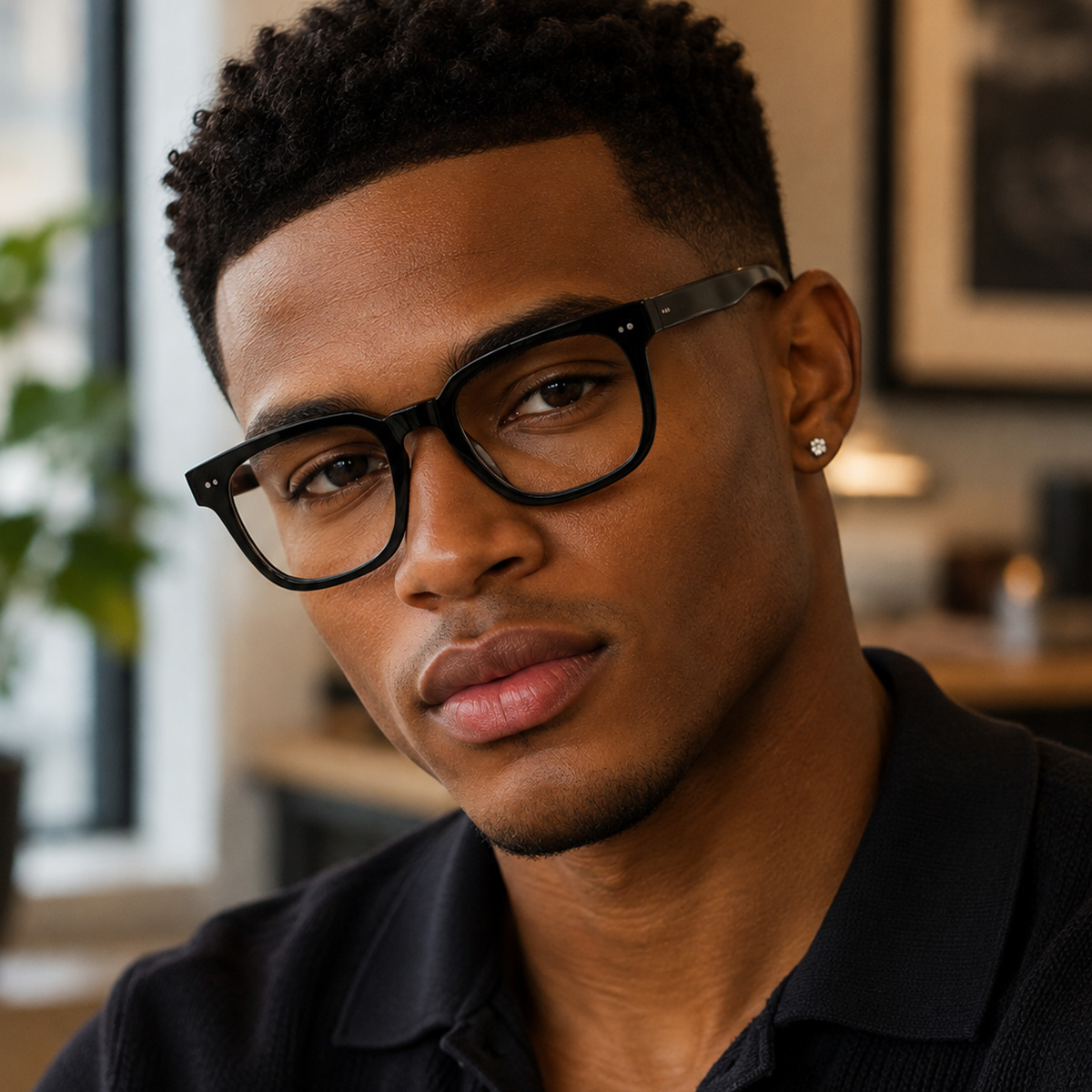 male model wearing Your Brand Eyewear Style 611