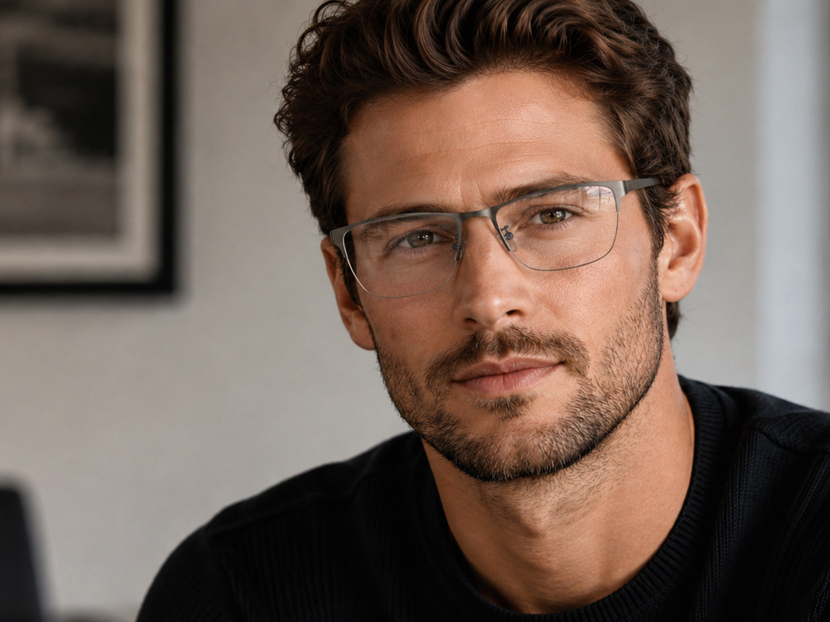 male model wearing Your Brand Eyewear Style 8026